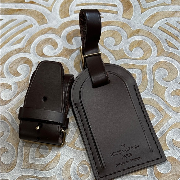 Louis Vuitton EPI Dark Brown Leather ID Luggage Tag w/strap - Picture 1 of 17